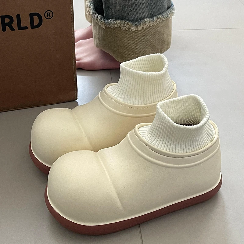 

A pair of children's winter high-top fleece-lined cotton shoes, warm and comfortable cotton slippers, sizes 35/36-39/40，WK-24662