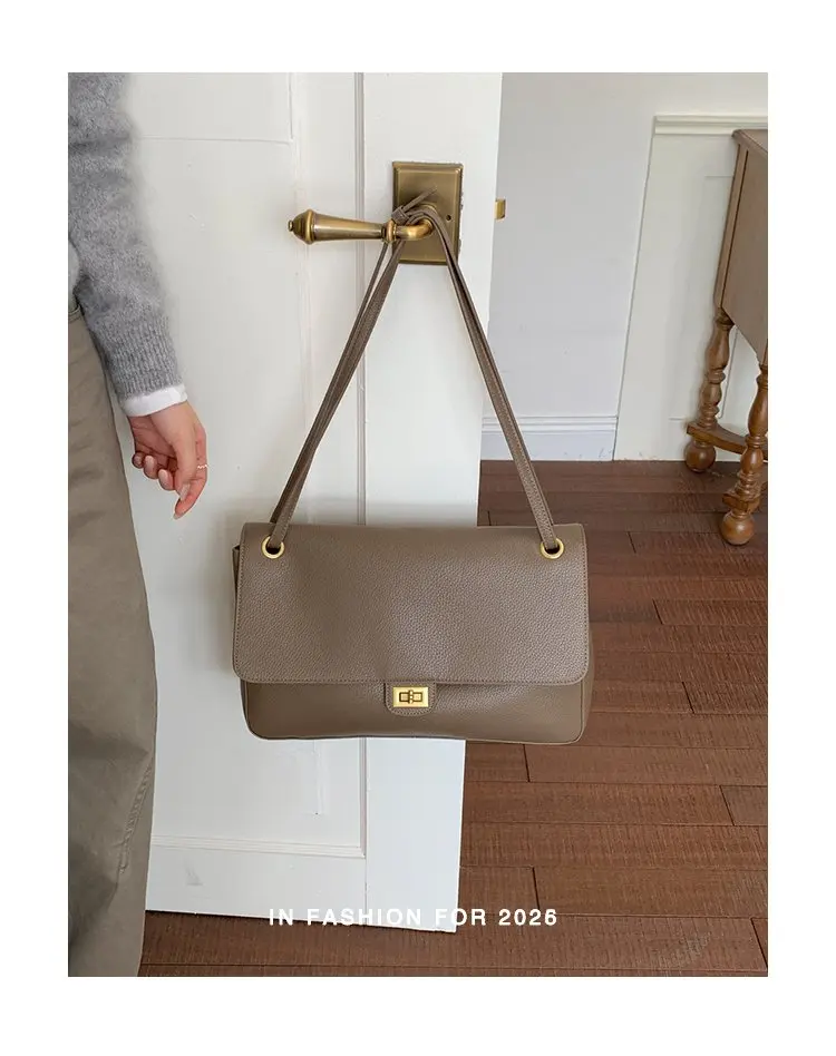 Bolso tipo cubo para mujer, diseño vertical de un solo asa, tapa abatible ancha, diseño sencillo y elegante, adecuado para adultos de 20 a 60 años.
