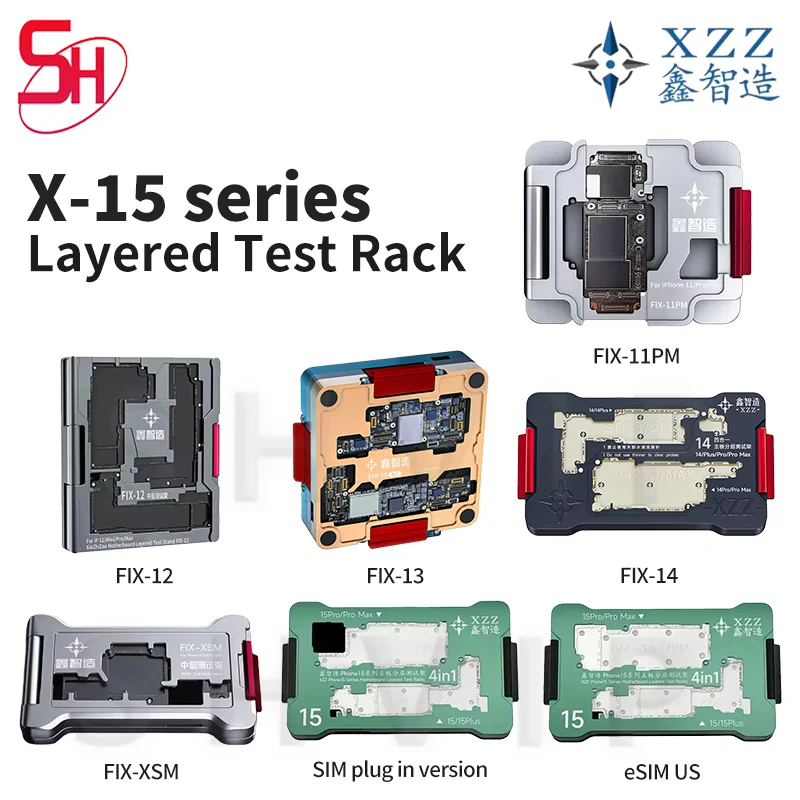 XZZ iSocket Motherboard Layered Tester Fixture for iPhone 17 16 X