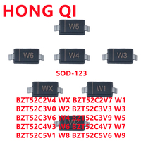 100Pcs SMD Zener Diode SOD-123 1206 BZT52C2V4 WX BZT52C2V7 W1 BZT52C3V0 W2 BZT52C3V3 W3 BZT52C3V6 W4 BZT52C3V9 W5 BZT52C4V3 W6