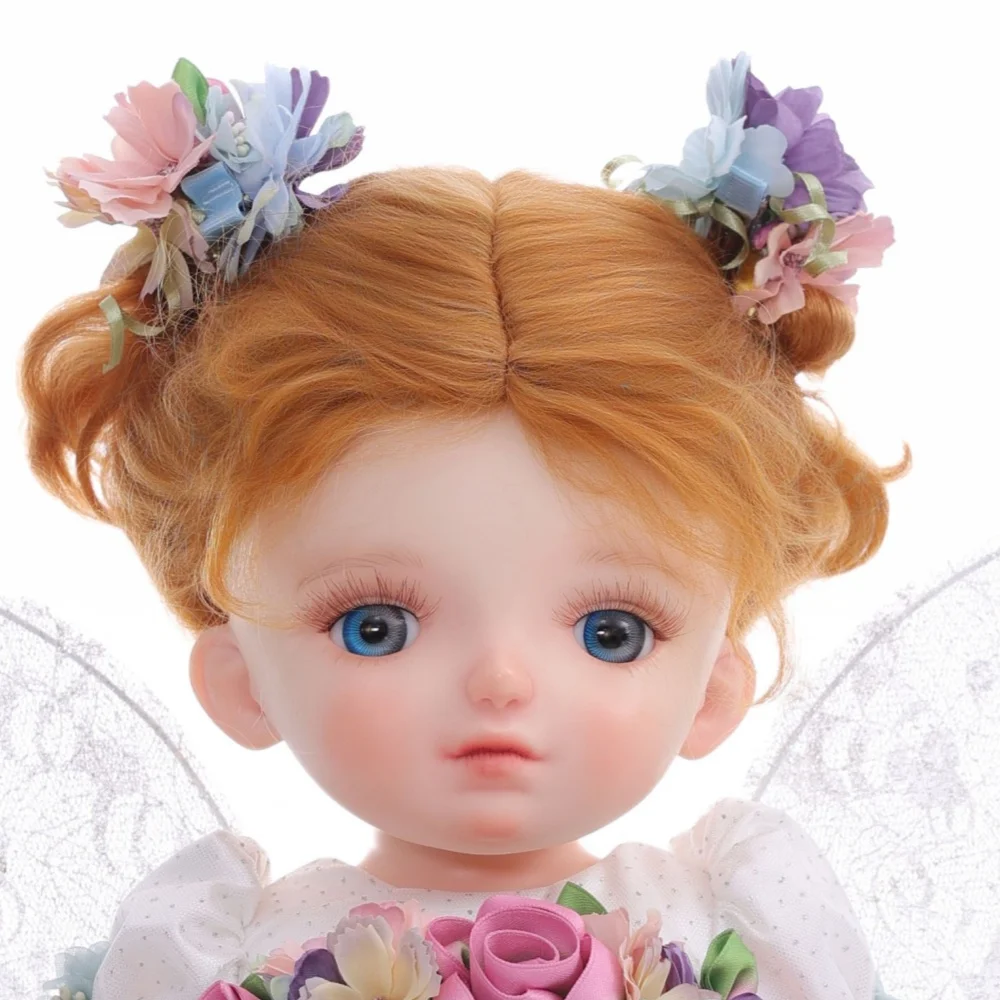 Cloveray Original 20 inch Full Body Vinyl Realistic BJD Doll Super Cute Flower Fairy Vinyl Doll High-quality Handmade Artwork