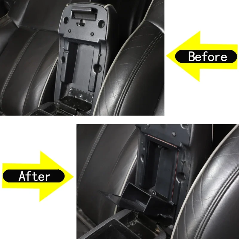 1 قطعة ABS الأسود ل 2005-2009 هامر H3 تصفيف السيارة سيارة التحكم المركزي مسند الذراع صندوق الخصوصية صندوق تخزين اكسسوارات السيارات الداخلية #2