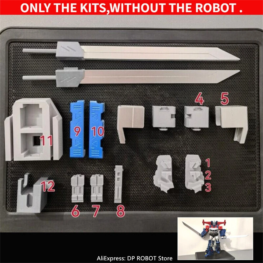 New ROS-023 Thigh Heightening Filler Knife Weapon Upgrade Kit For Transformation LG God Ginrai Action Figure Accessories