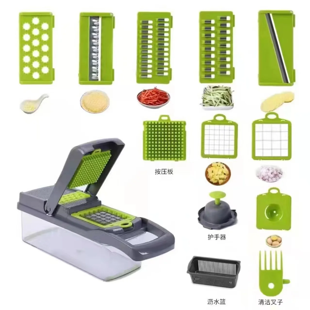 

Household 19pcs Silicone Kitchen Gadget Set With Cutting Board Knife Sets & Utensils