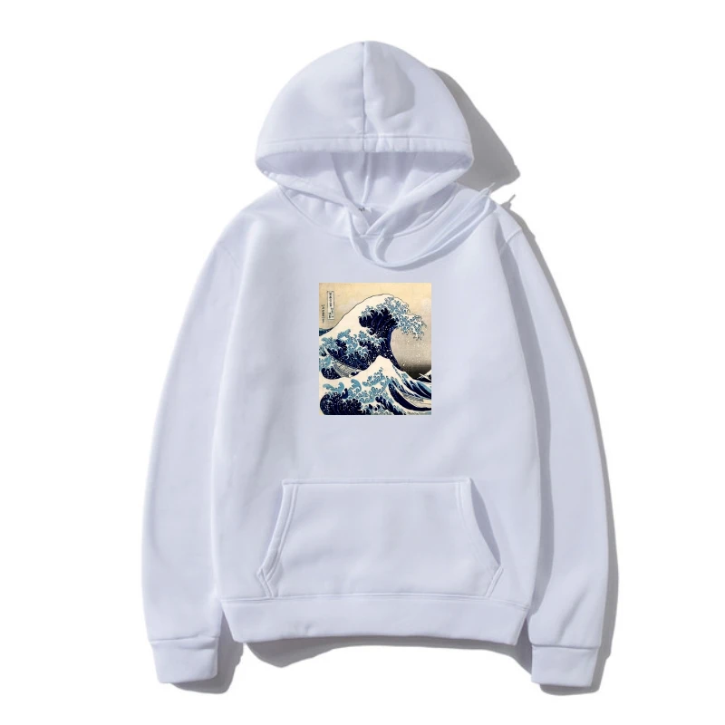 

Hoodies Vintage Japanese Tattoo Ar Kanagawa The Grea Wave Outerwear Prin Warm Sweat Sweatshirt