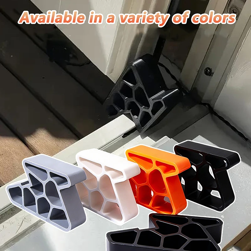 Heavy Duty Door Stopper,Non-Slip Balcony Window Door Wedge,Easy Install For Home Office Bathroom Kitchen, Track Lock-2Pcs