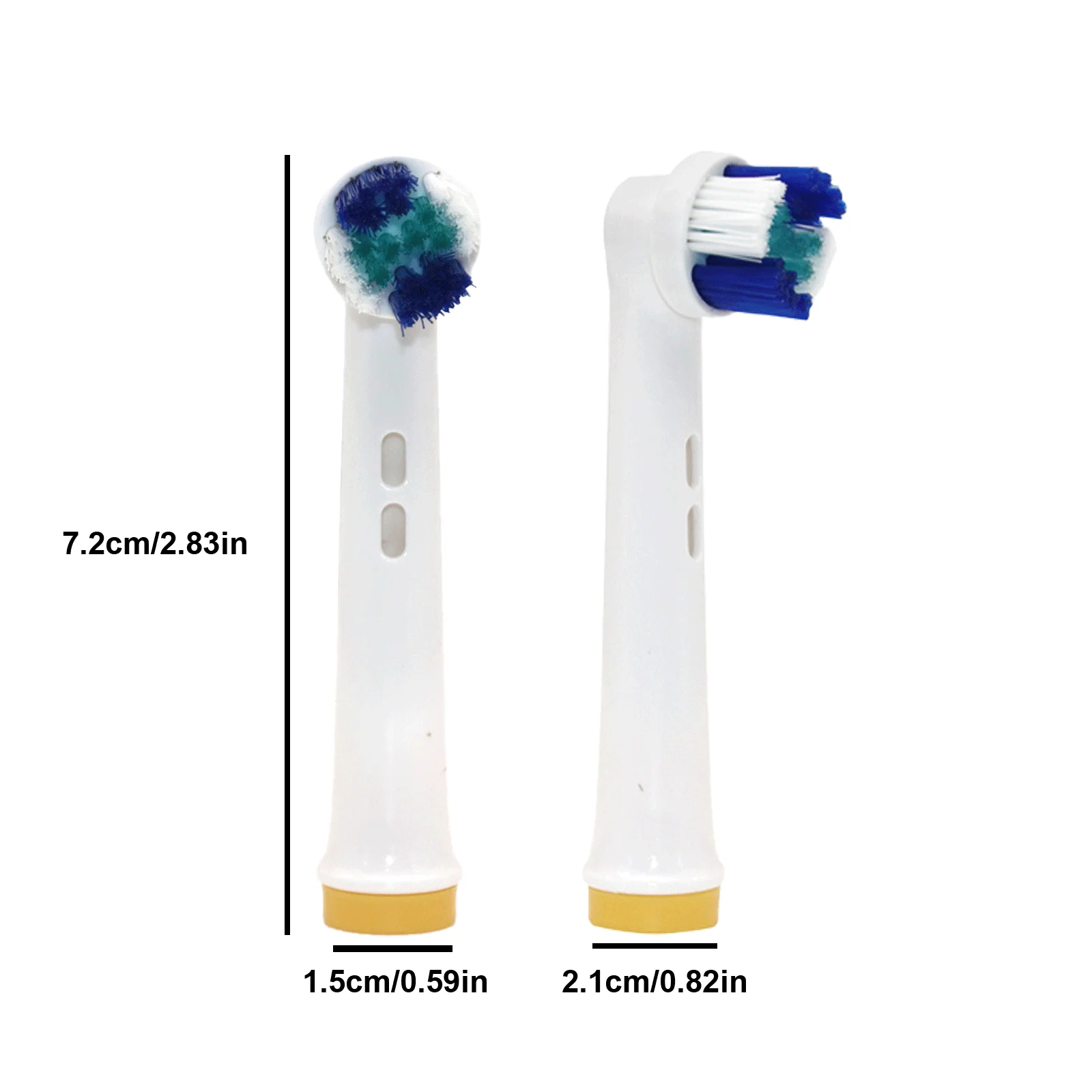 Toothbrush Heads for Optimal Oral Care 4PCS/8PCS Stain-removing Multi-level Travel-friendly Toothbrush Heads