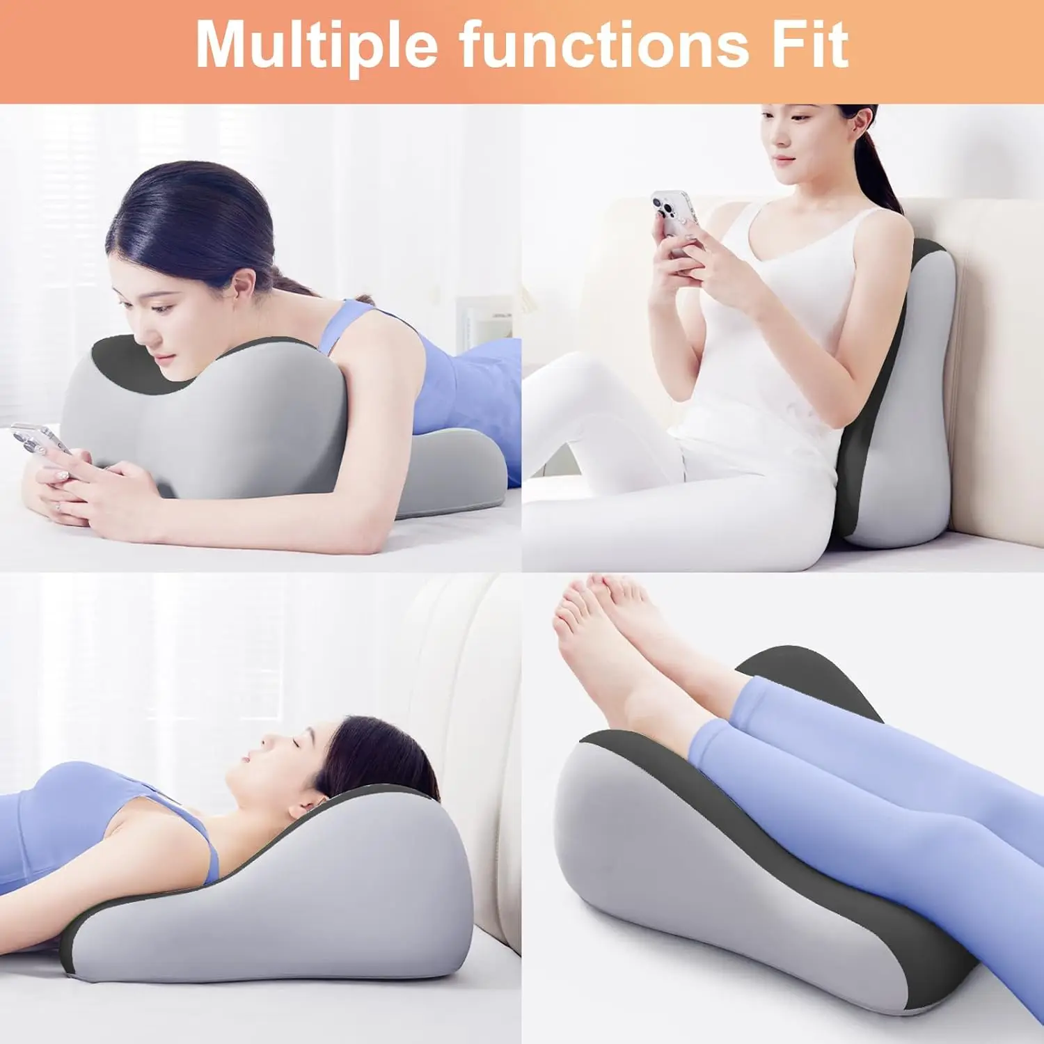 Intimacy Support Wedge Pillow for Couples Memory Foam Positioning Cushion for Back Neck & Waist Pain Relief with Washable Cover view 6