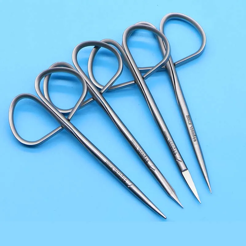 Twisted Handle Tissue Separating Scissors Peeling Scissors Eyelid Ophthalmic Surgical Scissors Fine Scissors Beauty Tools