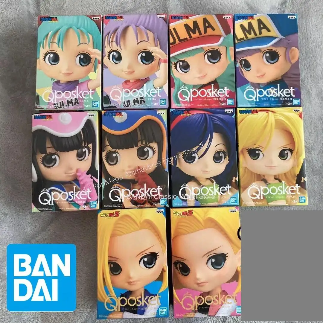 

BANDAI Dragon Ball аниме фигурка Bulma Android 18 Q Posket статуя экшн-фигурка коллекция модель игрушки кукла декор орнамент подарок