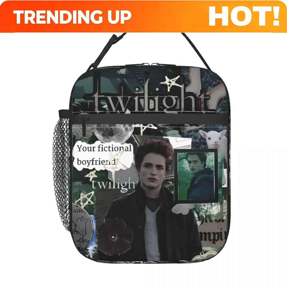 Custom Bag Custom Edward Cullen Homage Twilight Merch Insulated Lunch Bag For Office Food Box Portable Thermal Cooler Bento Box