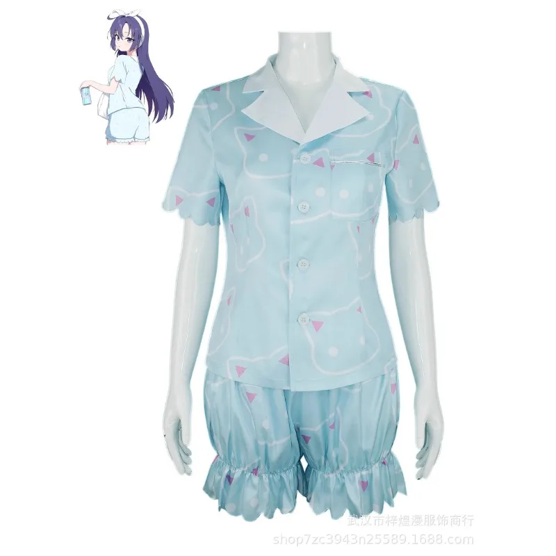 أزياء أنيمي Hayase التأثيرية Yuuka بدلة بيجامات مطبوعة حلوة لطيفة للنساء ملابس حفلات الهالوين