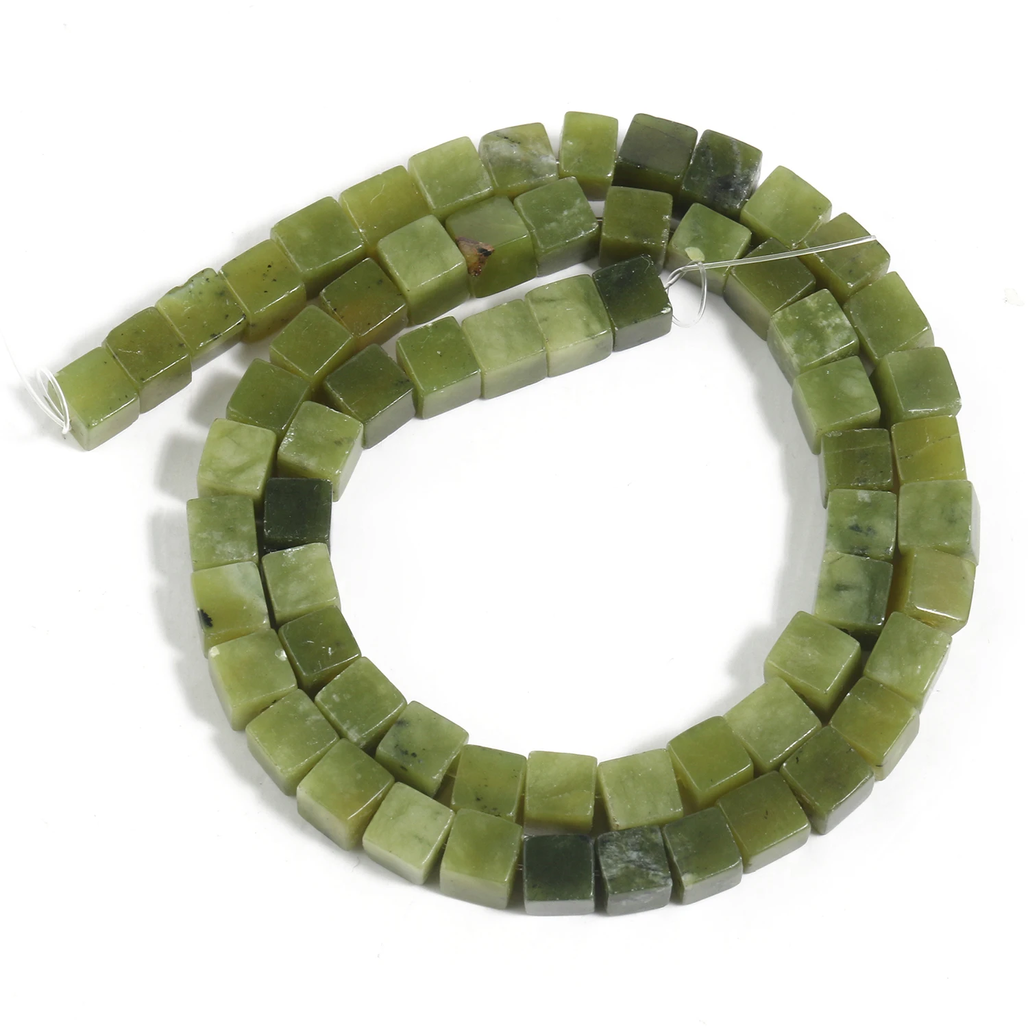 Wholesale Natural Canada Jade Stone Beads 4mm 6mm 8mm Charms Square Loose Cube Beads For Jewelry Making Diy Bracelet 15inches