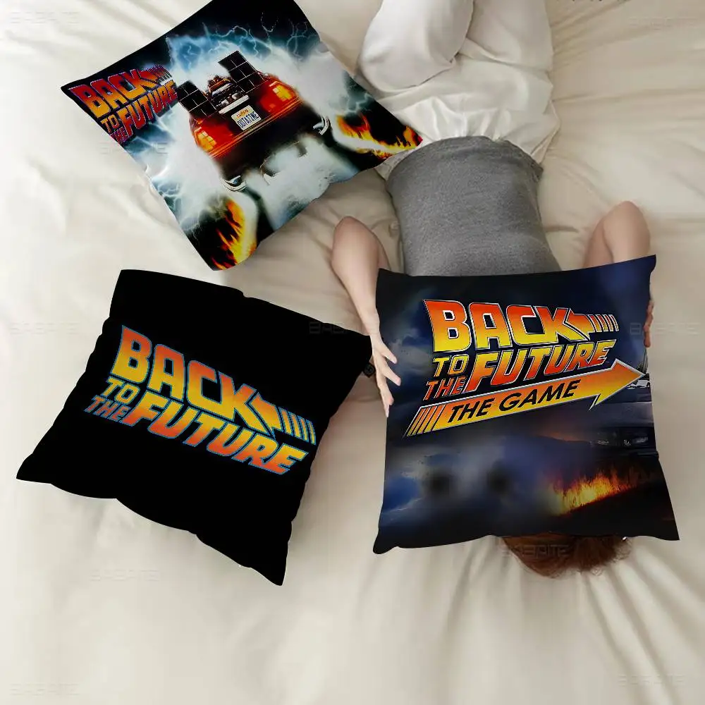 

B-Back To The Future Personalized Pillow Cover Kids Bedroom Wild Party Decor Pillowcase Kid Birthday Shower Gift