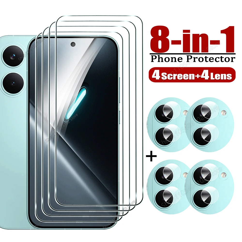8-IN-1 Schutzfolie für POCO X8 X7 Pro, klares Panzerglas für POCO X6 X3 X4 GT X5 Pro, Objektivschutzfolie für POCO X8 Pro Max, Displayschutzfolie