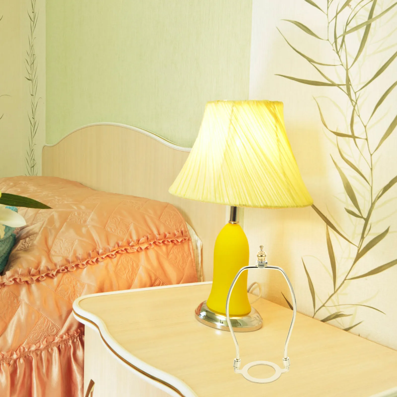 Set di staffe per arpa e paralume da 2 pezzi, telaio di supporto facile da installare per parti di ricambio per riparazione lampada da tavolo fai da te