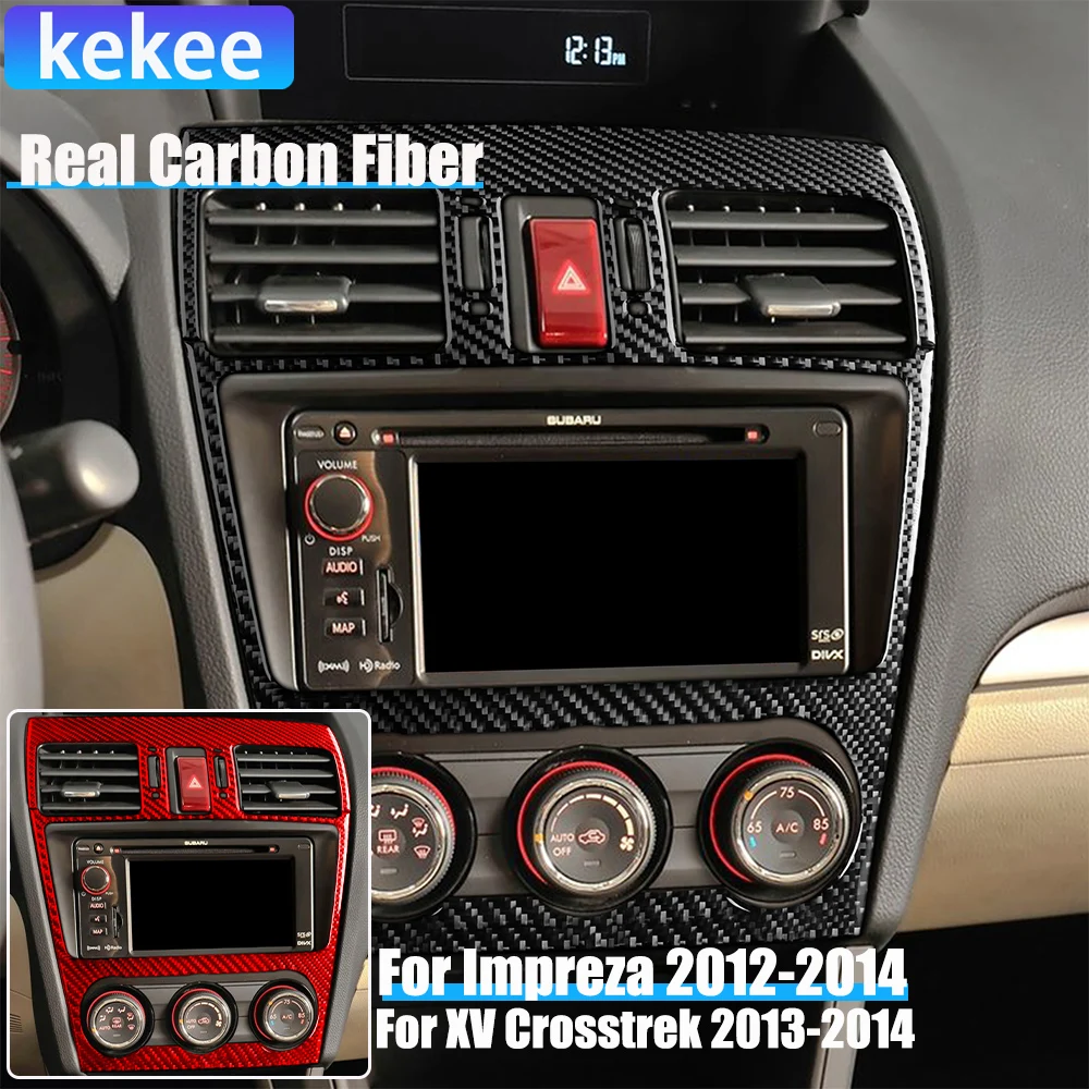 

Настоящее углеродное волокно, автомобильные аксессуары, крышка вентиляционного отверстия центральной консоли, мягкая наклейка для Subaru Impreza 2012-2014 XV Crosstrek 2013-2014