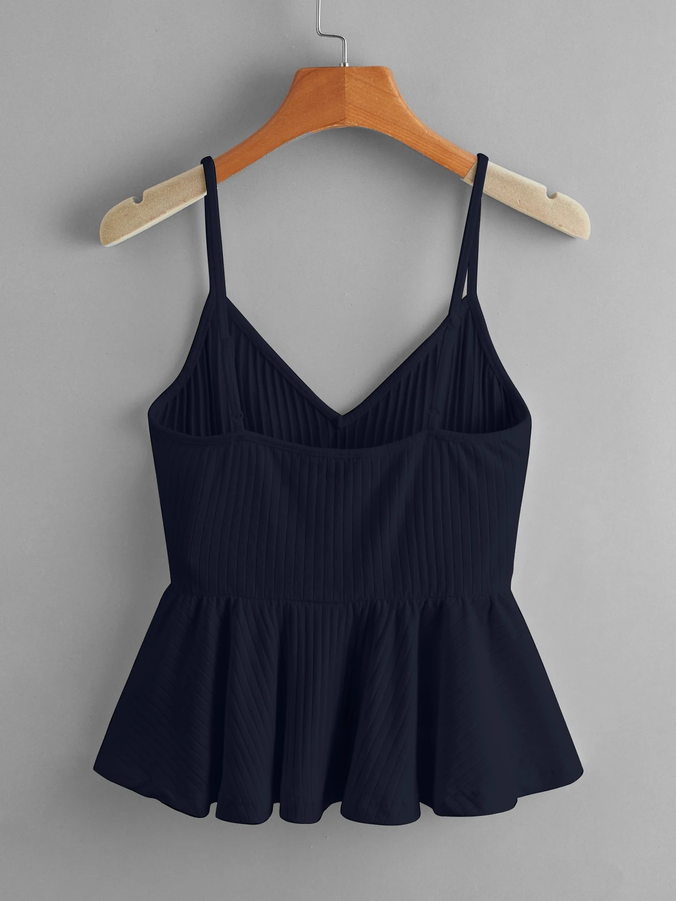 Nowy, trzyczęściowy zestaw damski na wiosnę, lato i jesień: koszula na ramiączkach z plisowanym brzegiem, w jednolitym kolorze, z regulacją, w stylu casual.