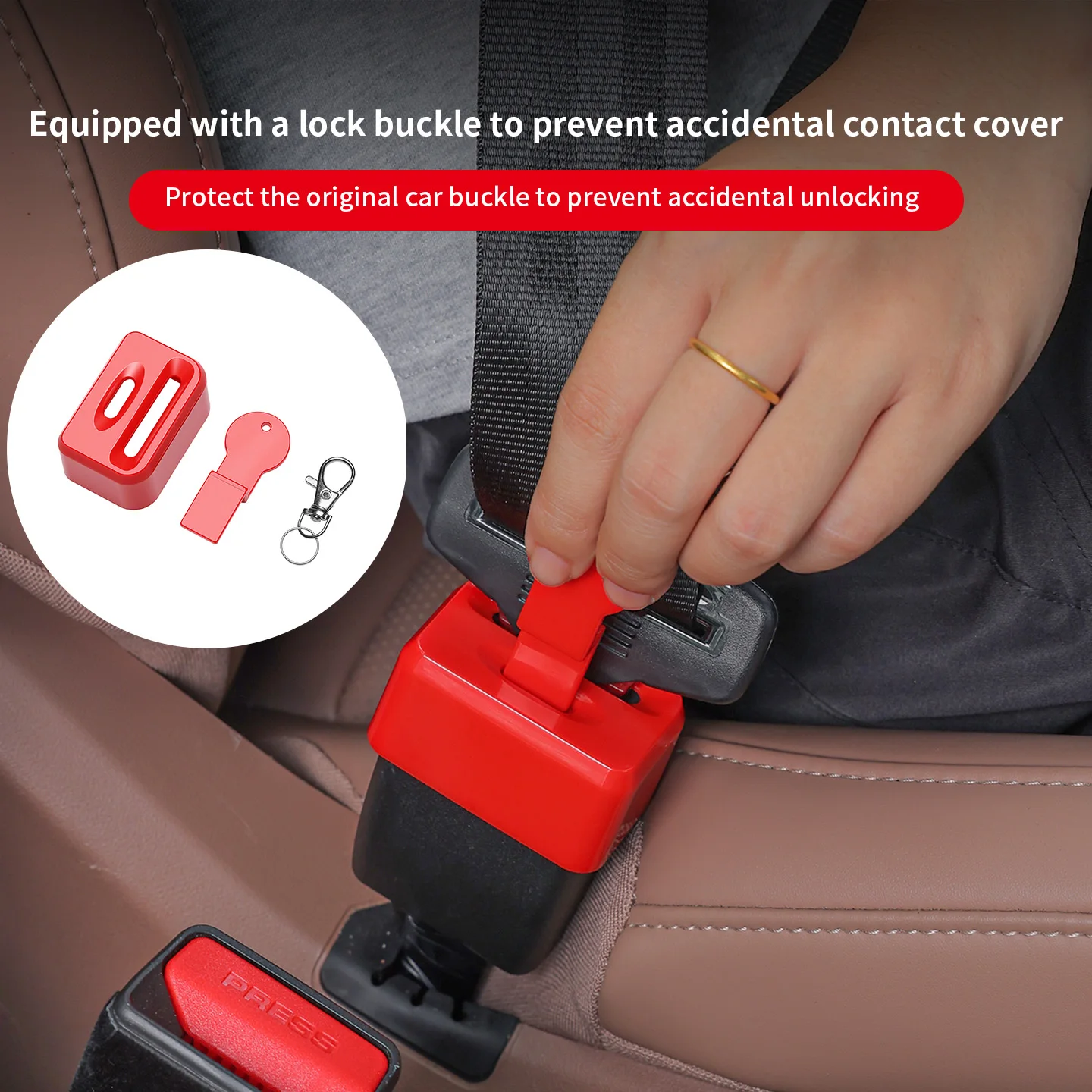 Car Seat Belt Buckle Cover Car Anti-Opening Safety Belt Buckle Protector Prevent Kids from Accidentally Unbuckling Seatbelt