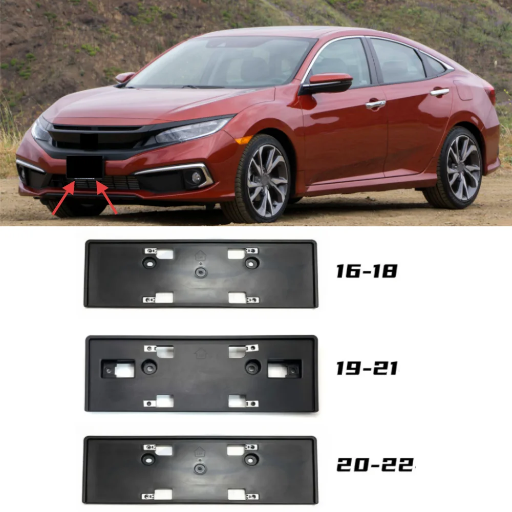 

Для Honda Civic 10-го поколения 2016-2021 автомобильный передний бампер, базовый кронштейн номерного знака OE: 71145-T6D-H01