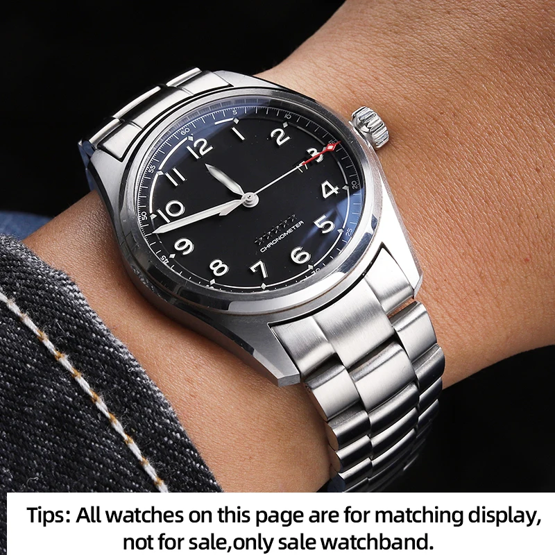 สำหรับ Longines L3.811.4สายนาฬิกาข้อมือเหล็กผู้ชายนาฬิกาโลหะความแม่นยำคุณภาพสูง L3.811 22มม. กันน้ำ