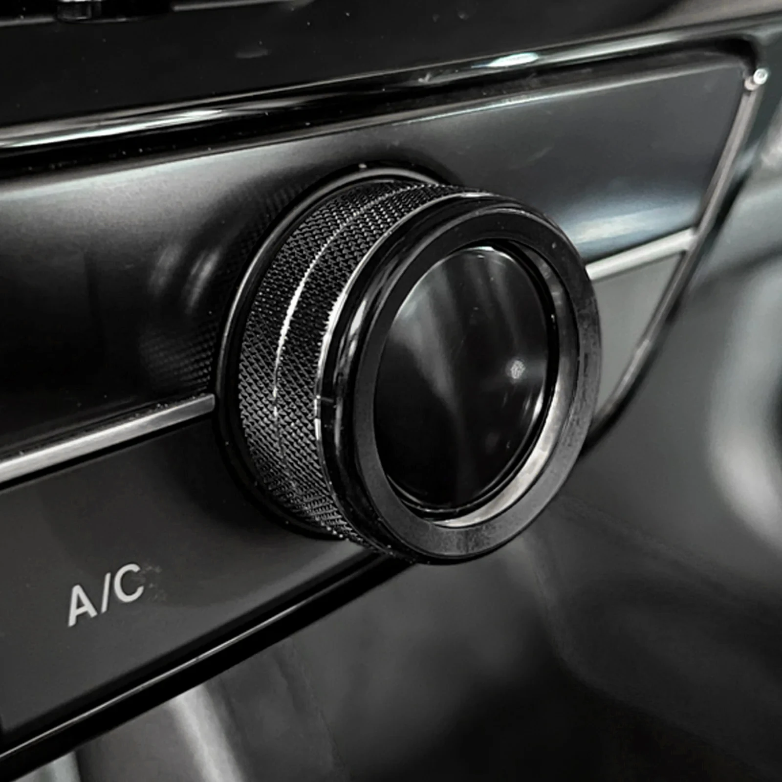 3pcs Black Center Console AC Climate Air Conditioning Button Knob Switch Ring Cover Overlay For Honda Civic 11th Gen 2022 2023