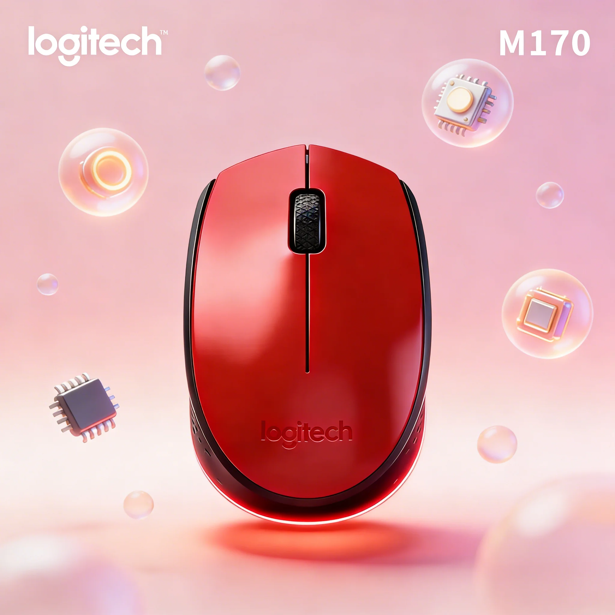 Logitech M170 Wireless Gaming Mouse: Esports Ergonomic Silent Durable High Precision Mouse, Long-Lasting Battery +M750/M650/M280