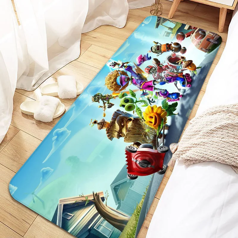 Plants vs. Zombies Door Mat Entrance Non-slip Doormat Washable Kitchen Carpet Living Room Hallway Rugs Bathroom Bath Door Mats