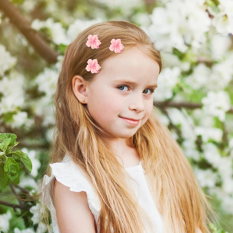 2/10PCS New Plumeria Flower Hair Clips Women Girls Lovely Egg Flower Barrette Hawaiian Wedding Bridal Hair Accessories image 4