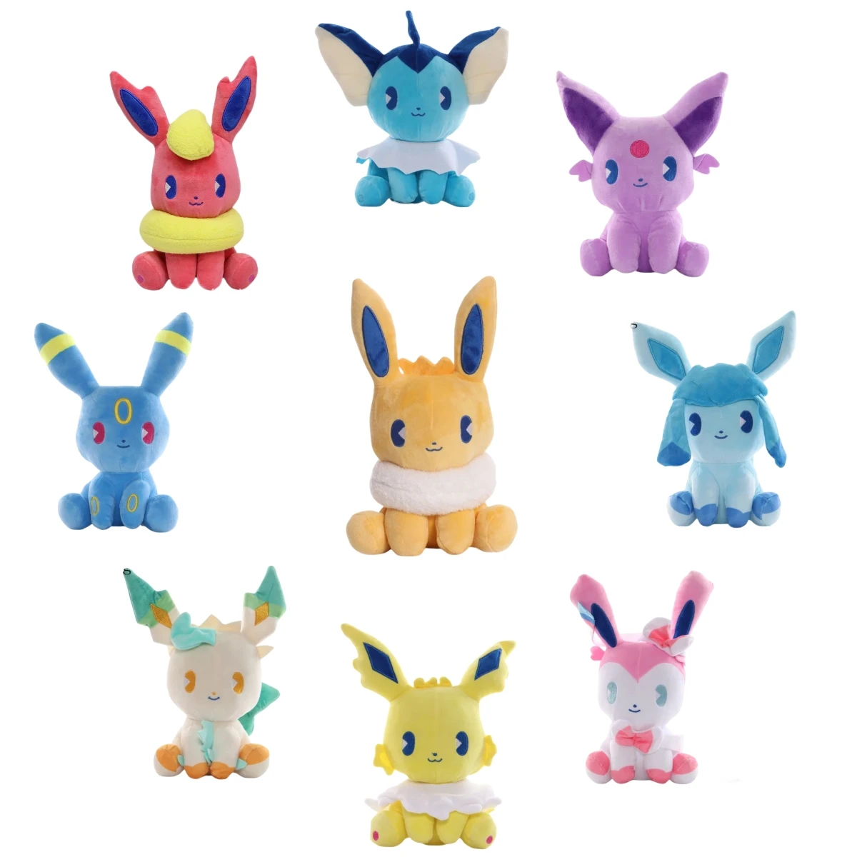 Juguete de Peluche de Pokemon Eevee, Pikachu, Peluche, Leafeon, Umbreon, Flareon, Charmander, Squirtle, Sylveon, figura de Anime, muñeca, regalo de Navidad