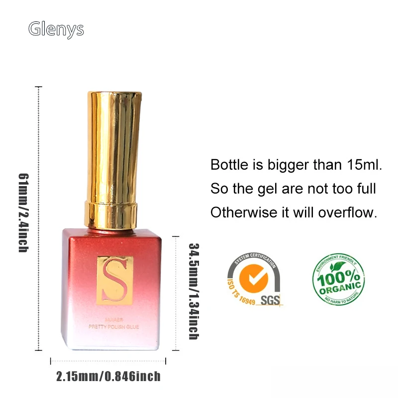 Gienysnew Funtion Gel Nagellak Vernis 15Ml Semi-Permanente Doorweekt Van Basis Top Jas Uv Gel Manicure Vernis Hybride Nail Prim