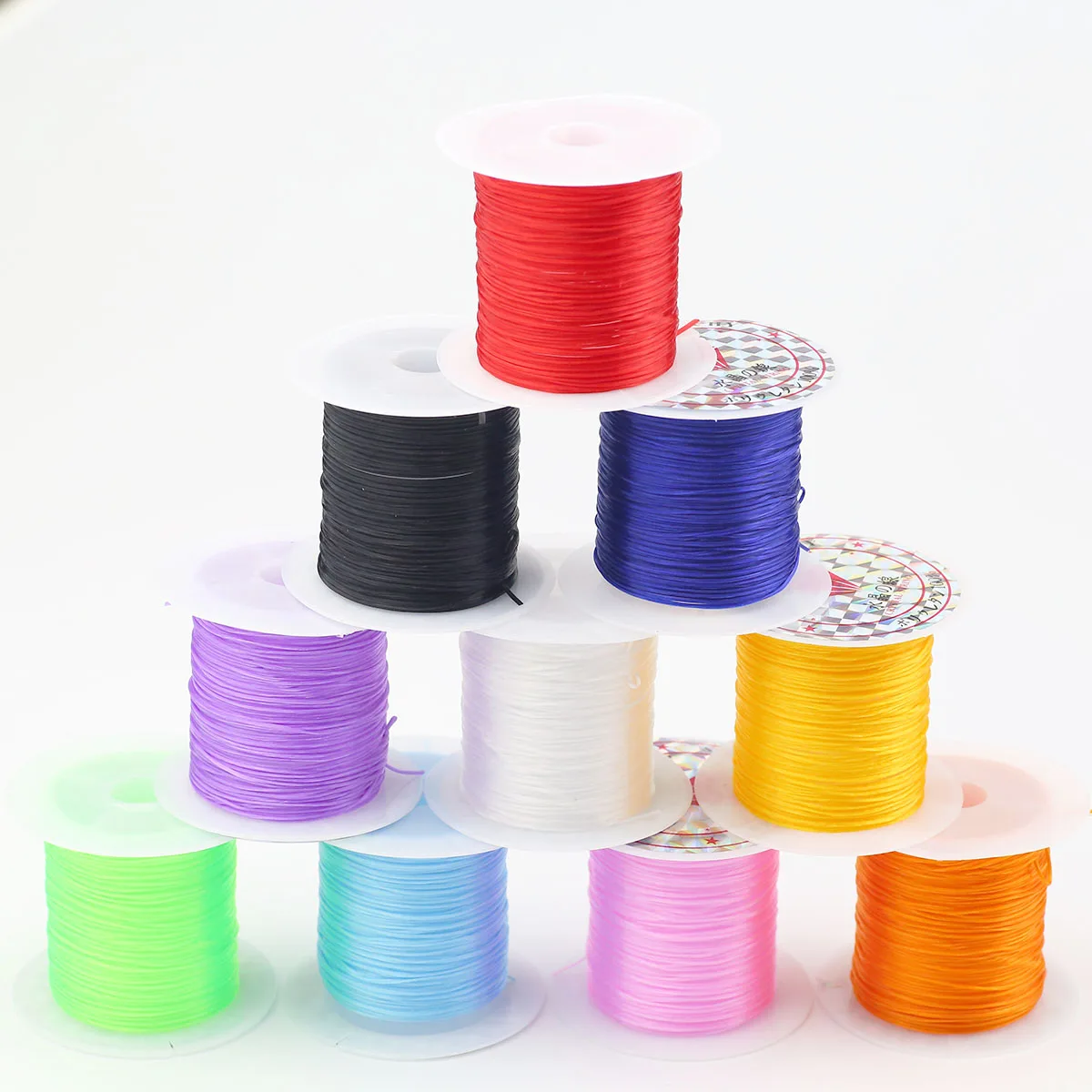 1mm 12 Rolls Mixed Multicolor Nylon Flat Beading Rope Jade Line For Jewelry Making DIY Weaving Bracelets Necklaces Accessories