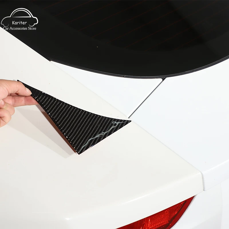 

For Jaguar F-TYPE 2013-2022 Soft Carbon Fiber Car Styling Tail Box Triangle Decoration Sticker Exterior Modification Accessories