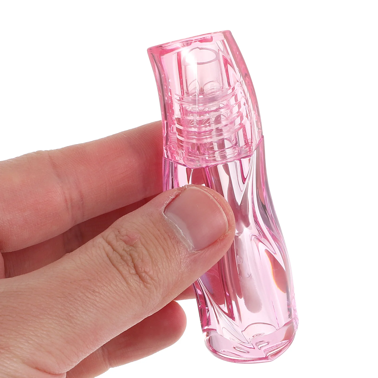 2 tubes de gloss à lèvres semi-transparents, forme torsadée, réutilisables, pour contenants de rouge à lèvres, kit de fabrication vide