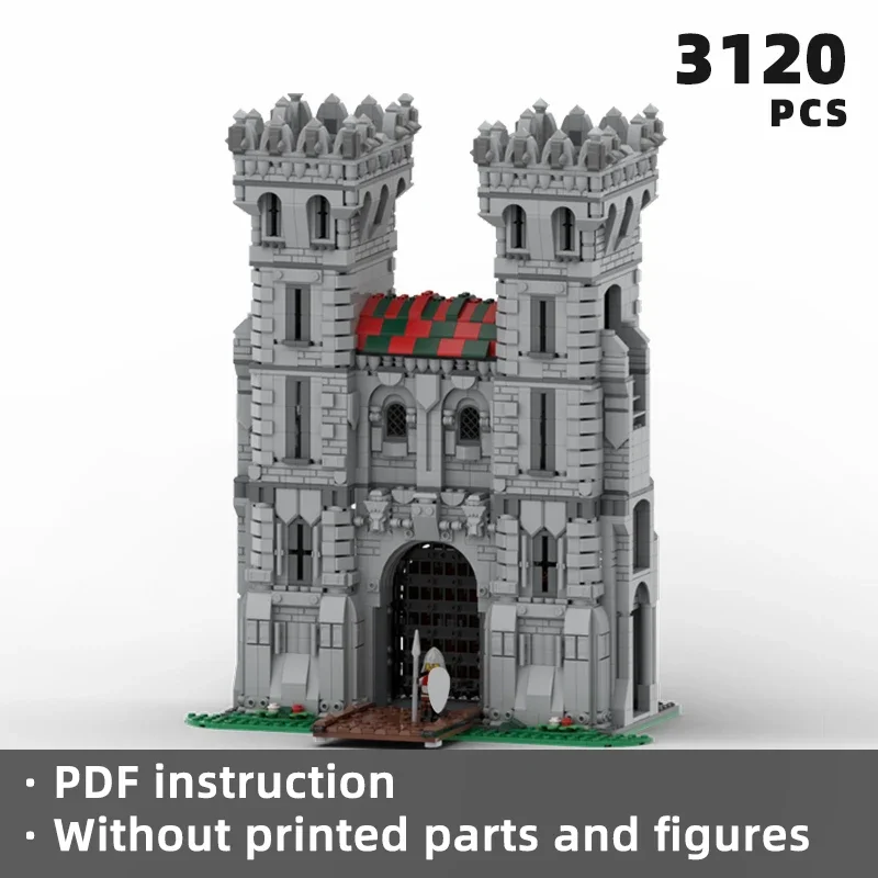 

medieval castle gate bricks medieval gatehouse gateway blocks castle watch tower architecture bricks modular blocks moc kid gift