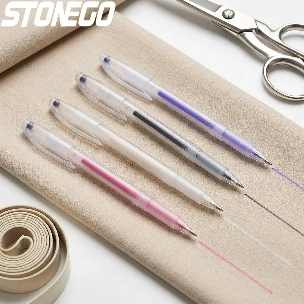 Fabric Markers Set 1 Pen Body 10 Refills Multicolor Heat Erasable for Sewing Quilting Art Projects