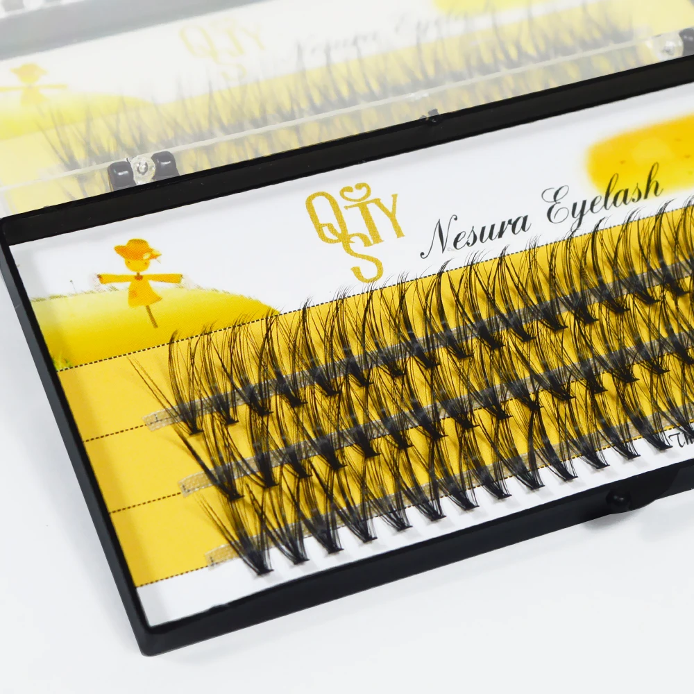 1boxes Volume 20D Eyelash Extensions 0.07mm Thickness Hair Mink Strip Eyelashes Individual Lashes Fans Lash Natural Style