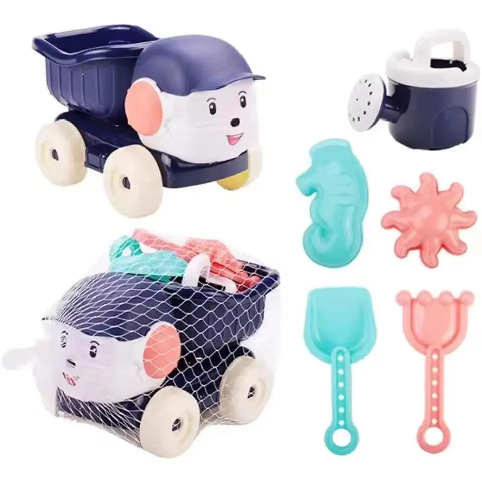 Kids Beach Sand Toys Children Summer Toy Car Model Sprinkler Shower Shovel Tool Classic Sand Play Toy Children Beach outdoor toy