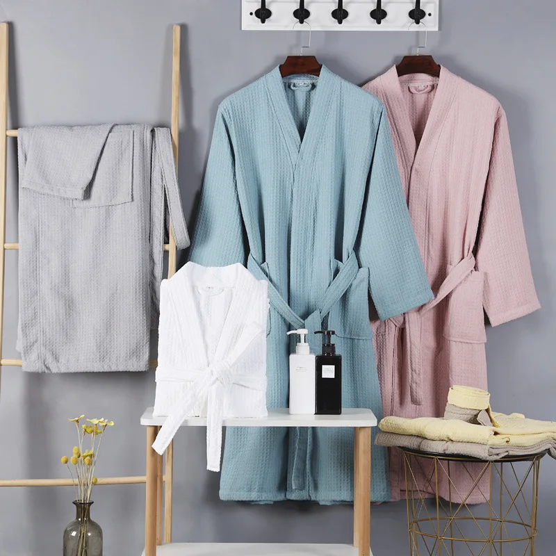 New Women Autumn New Towel Kimono Bath Robe Bridesmaid Robes Femme Sexy Waffle Bathrobe Dressing Gown Bride Wedding Peignoir