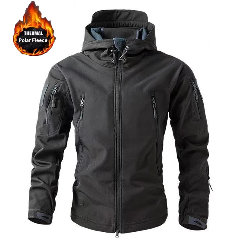 Men's Winter Autumn Softshell Fleece Jackets Windproof Outdoor Fishing Hiking Hunting Thermal Camping Cargo Coats Warm M-5XL 16 Sba77b8388be741e09242eef7af11eee6D
