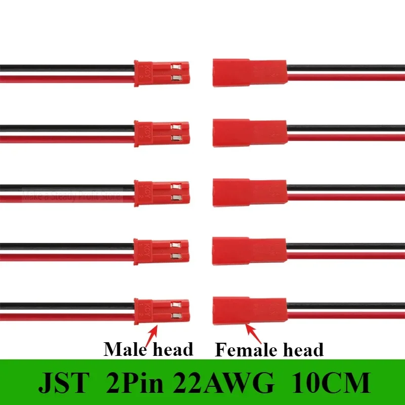 1/3/5/10 par/lot Mały Mini JST 1.25mm PH2.0 MX2.0 2-pinowy męski żeński wtyk Jack Kabel połączeniowy JST 1.25/2.0 2P Przewód silikonowy