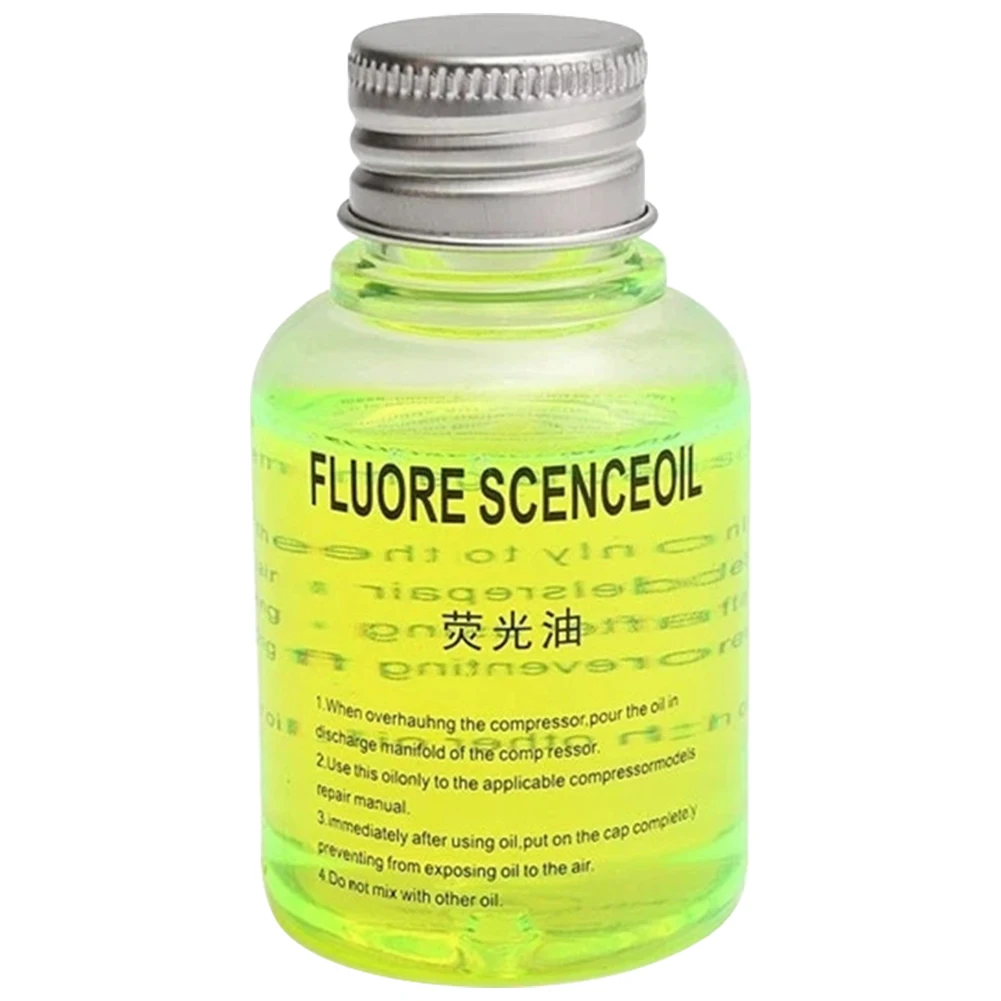 Fluorescent Oil Leak Detector 60ML Test UV Dye Agent Divulge Test UV Light Leak Detection for R134A R404A R22 R32 Refrigerants