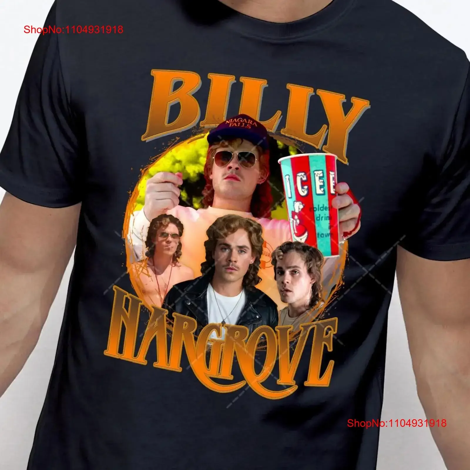 قميص بيلي هارجروف الكلاسيكي لسلسلة أفلام الهالوين T TV قميص مغسول عتيق للارتداء اليومي أزياء أنيقة ومتعددة الاستخدامات