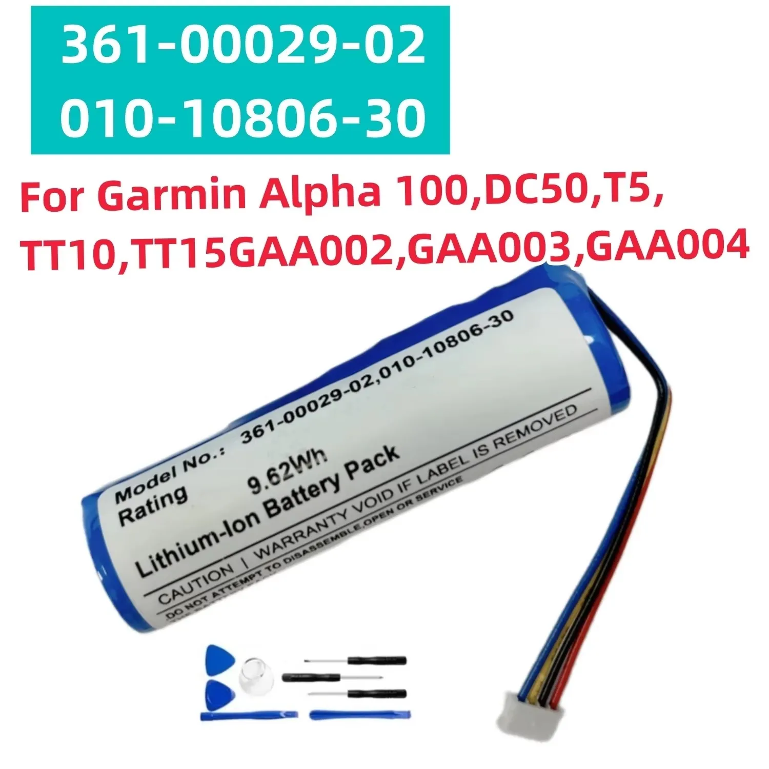 New 361-00029-02 Battery For Garmin DC50 Alpha100 For Garmin T5 TT10 TT15 GAA002 3.7V 3400mAh 010-10806-30 Battery + Tools