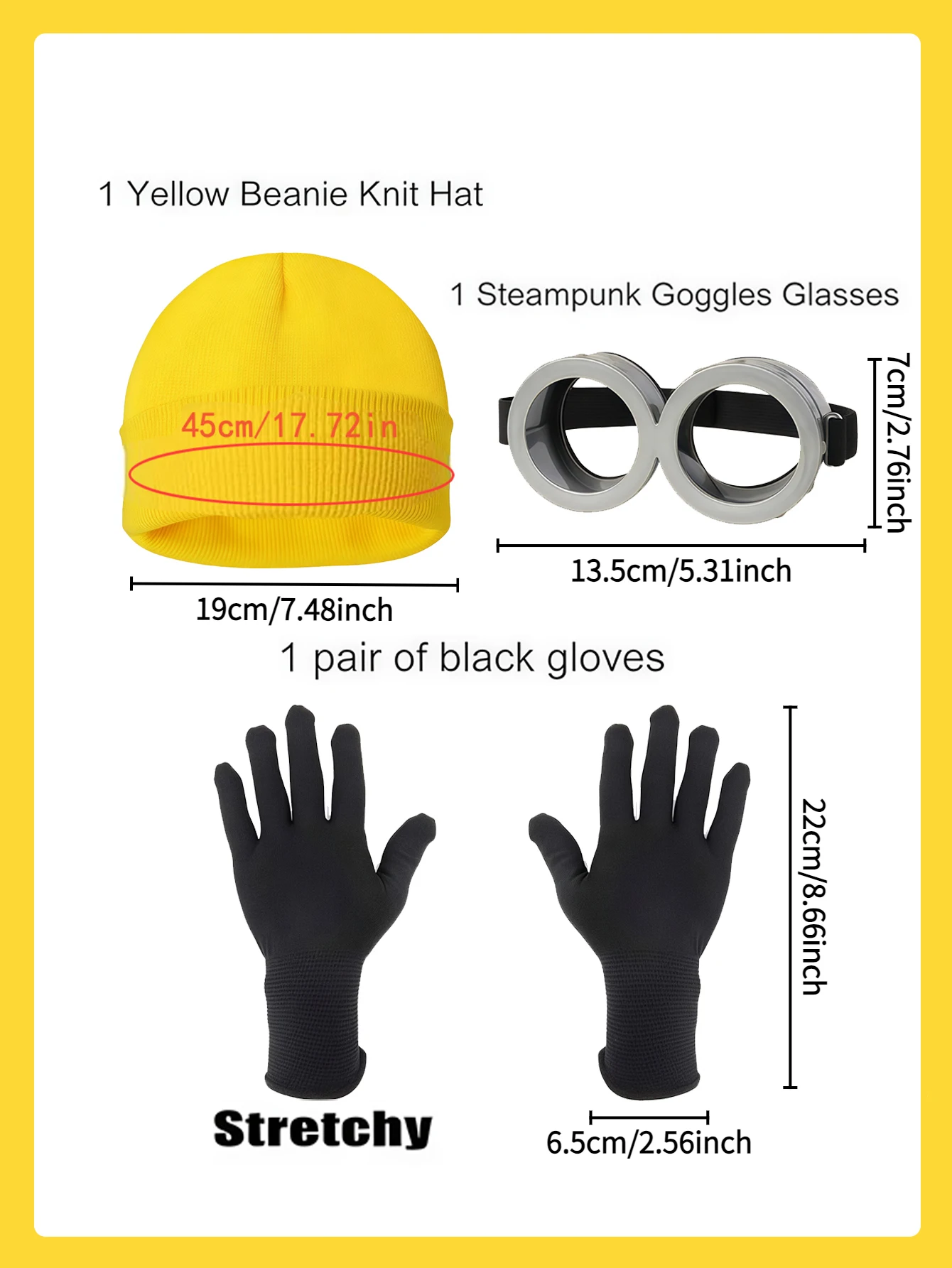 4/6 قطعة MINISO Minions ليتل الأصفر قبعة قفازات مجموعة هالوين زي الدعائم تأثيري لعب الأدوار ، أفضل هدية عطلة للجيد