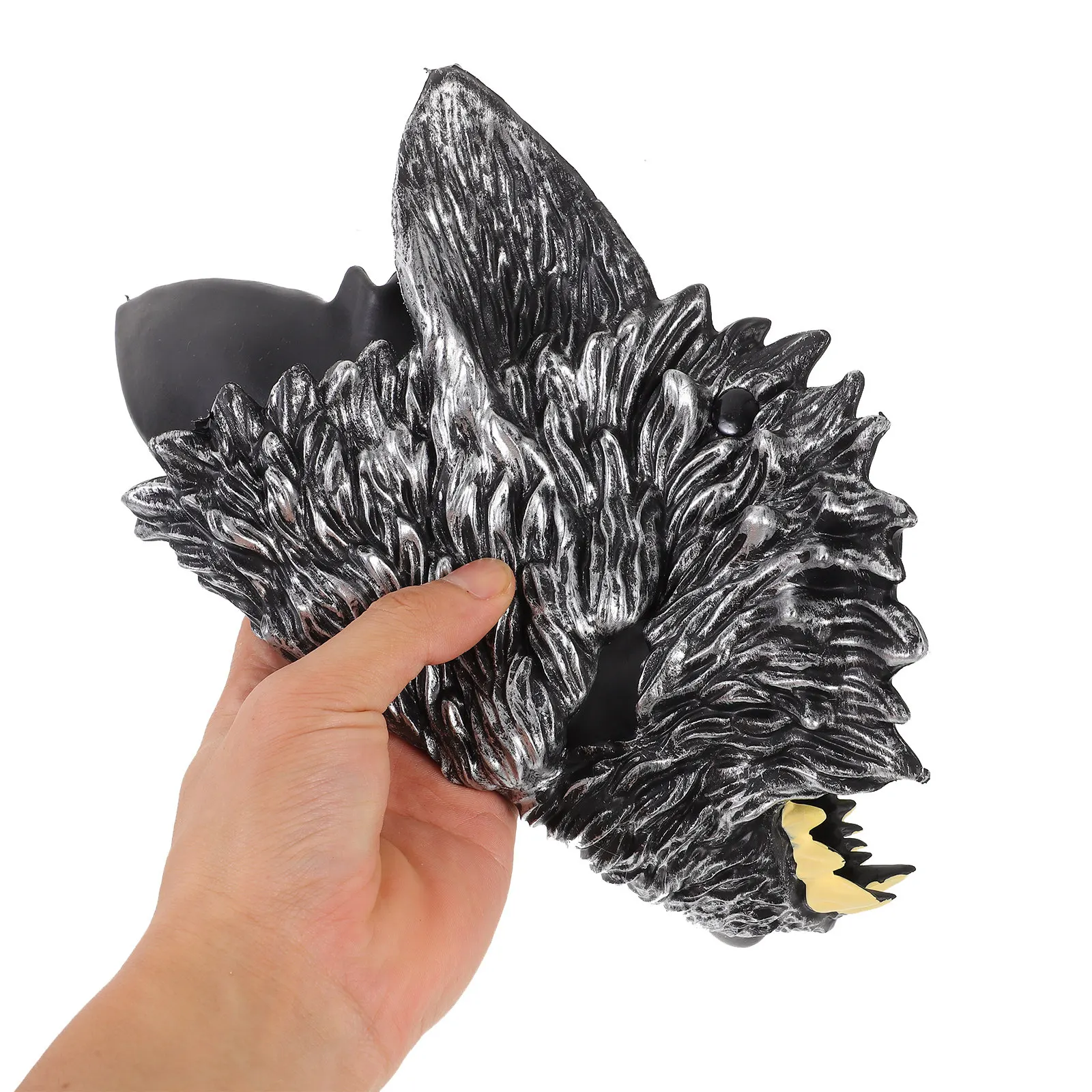 

1 Set Wolf Cosplay Set Realistic Animal Mask Gloves Tail for Halloween Costume Party Festival Role Play Accessories