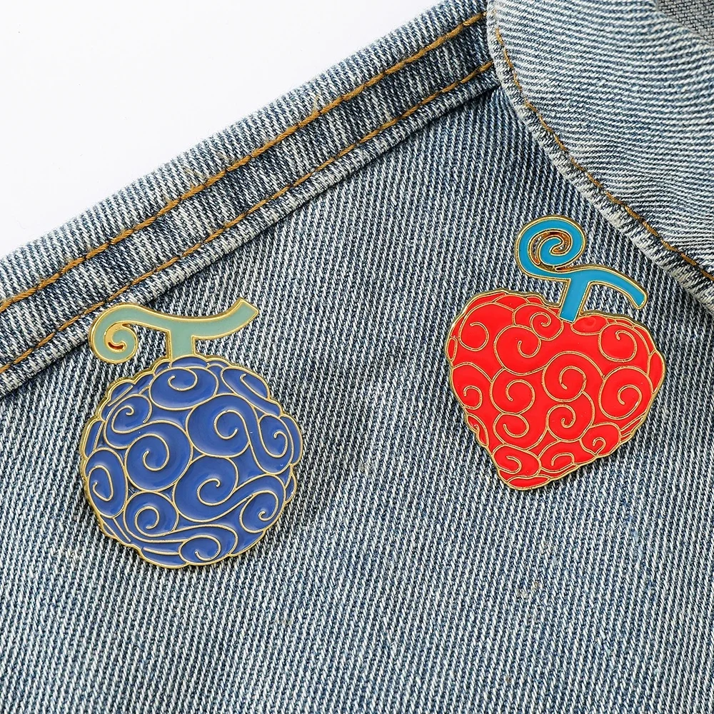 One Piece Anime Devil Fruit Brooch: Creative Rubber, Burning, Vibrating, Wires, Everyone's Surgery Fruit Badge