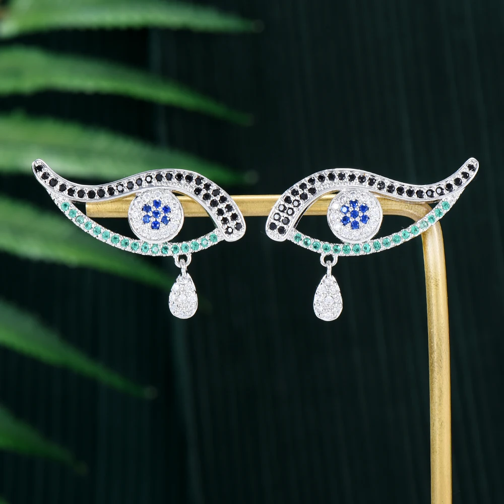 Kellybola Original Unique Elf Eye Earrings Jewelry High Quality Women Gift Design Christmas present Hot New luxury jewelry