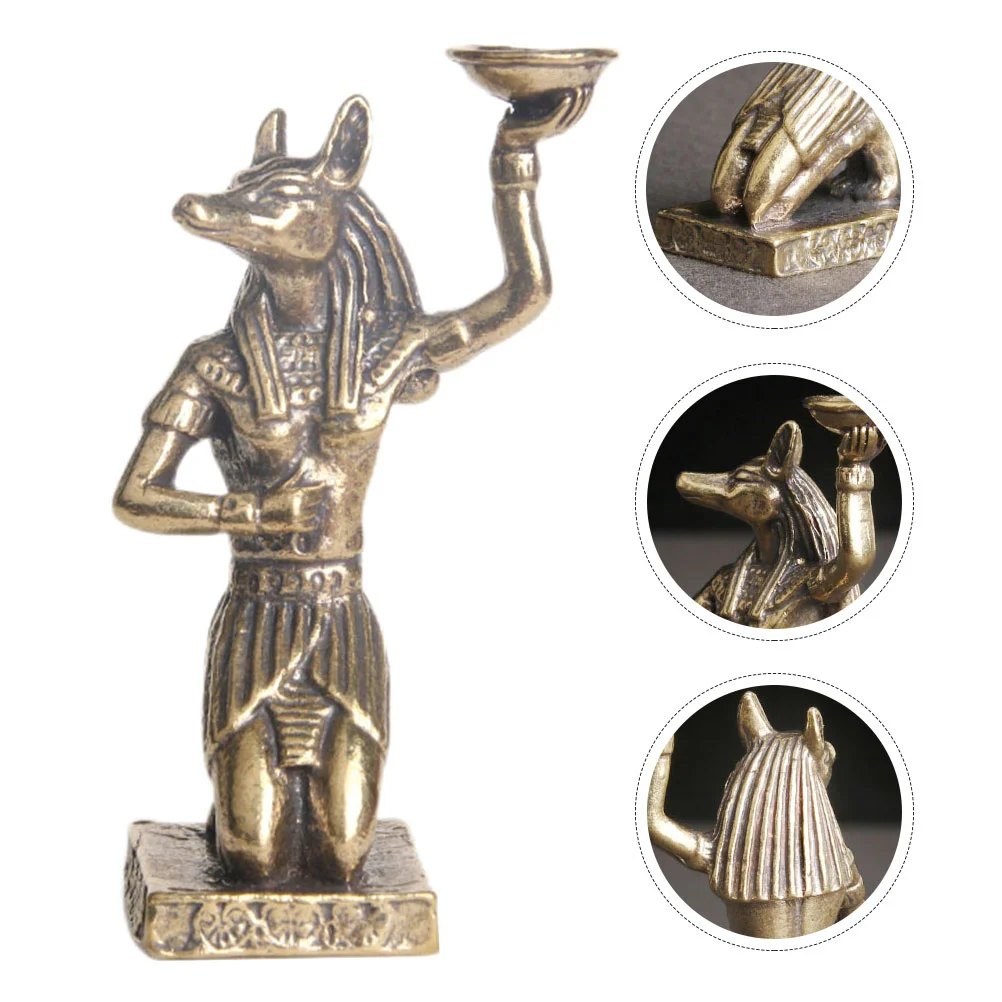 Delicate Brass Egyptian Statue Office Ancient Artefacts Framed Prints Anubis Statues