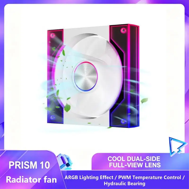 Prism 10th Generation 10PRO12CM Chassis Fan ARGB5V3 Needle God Light Synchronous PWM Temperature Control
